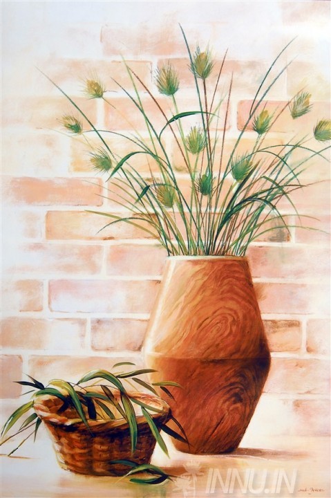 Buy Fine art painting Flower Pot  by Artist Unknown Artist