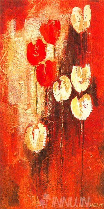 Buy Fine art painting Red And White Tulips 2 by Artist Unknown Artist