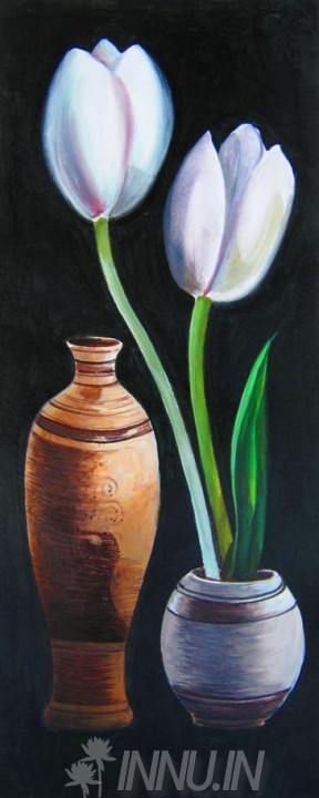 Buy Fine art painting White Tulip by Artist Unknown Artist