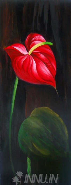 Buy Fine art painting Red Orchid  by Artist Unknown Artist