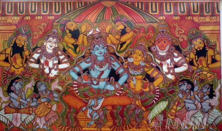 Buy Fine art painting Sri Rama Pattabhishekam by Artist Unknown Artist