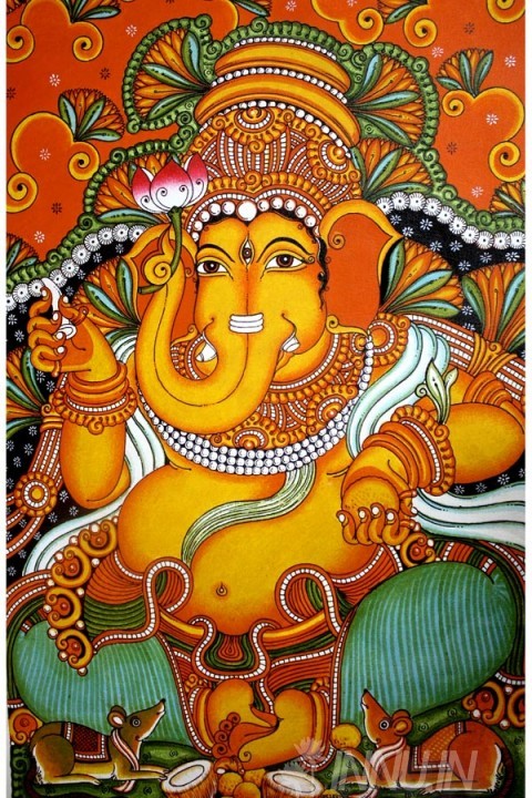 Buy Fine art painting Ganesh Mural 1 by Artist Unknown Artist