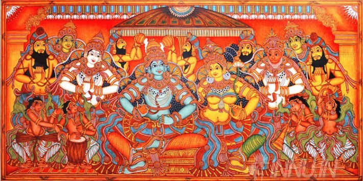 Buy Fine art painting Rama Sita Pattabhishekam by Artist Unknown Artist
