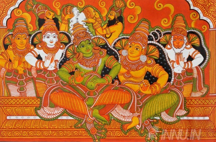 Buy Fine art painting Sri Rama Pattabhishekam 1 by Artist Unknown Artist