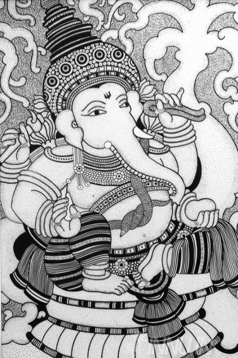 Buy Fine art painting Lord Vinayaka by Artist Unknown Artist