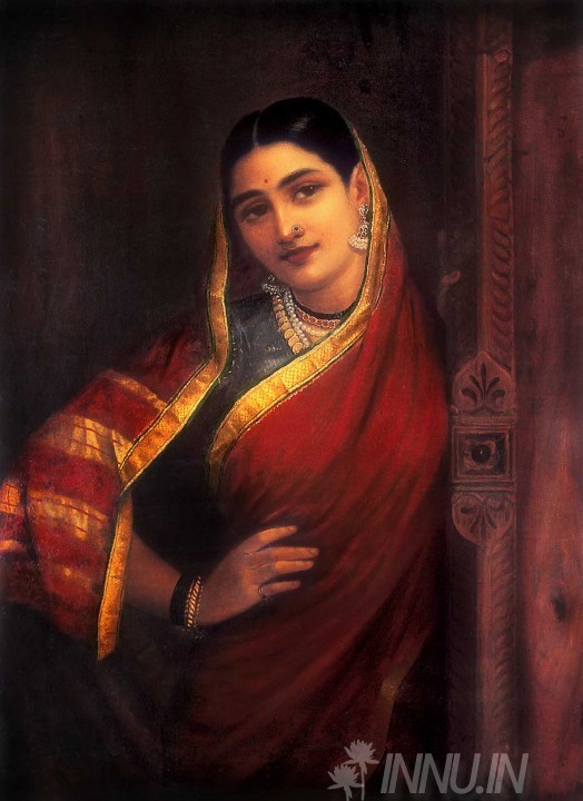 Buy Fine art painting Maharashtrian Lady  by Artist Raja Ravi Varma