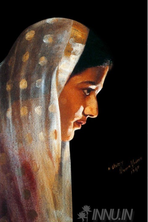 Buy Fine art painting Indian Beauty by Artist Raja Ravi Varma