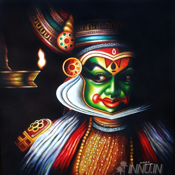 Buy Fine art painting Kathakali (Sringaram) by Artist Unknown Artist