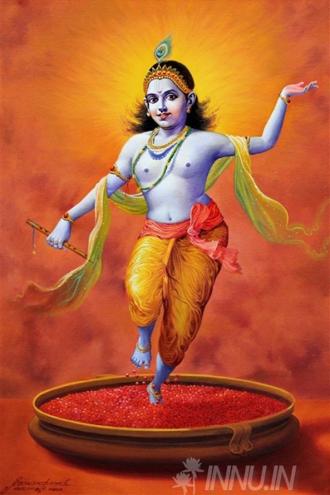 Buy Fine art painting Dancing Krishna  by Artist Unknown Artist