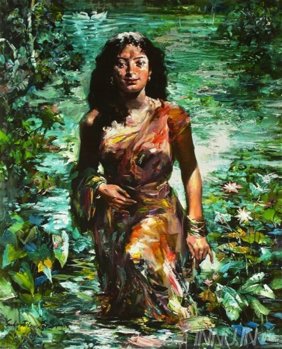 Buy Fine art painting Female Portrait by Artist Unknown Artist