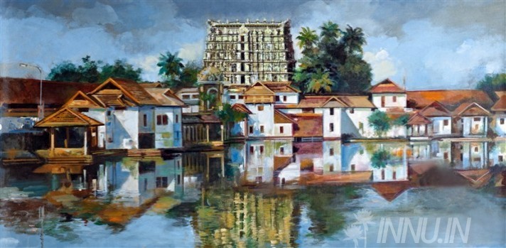 Buy Fine art painting Padmanabha Temple 1 by Artist Unknown Artist