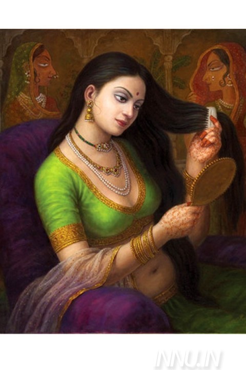 Buy Fine art painting Queen India  by Artist Richa Maheshwari 