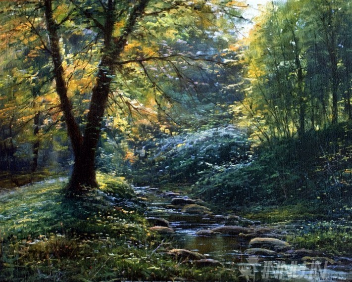 Buy Fine art painting A Quiet Stream  by Artist Unknown Artist