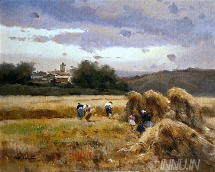Buy Fine art painting Harvesting  by Artist Unknown Artist
