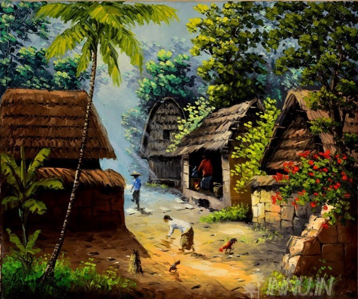 Buy Fine art painting Life of Villagers 1 by Artist Unknown Artist
