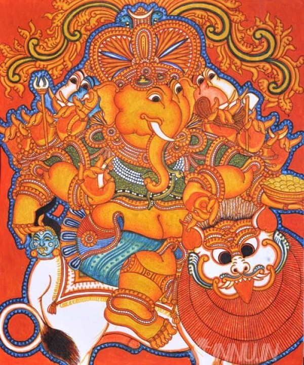 Buy Fine art painting Vinayaka Mural 2 by Artist Unknown Artist