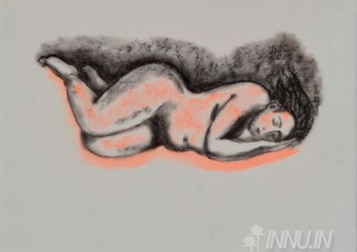 Buy Fine art painting Sleeping Nude by Artist Usha Ramachandran