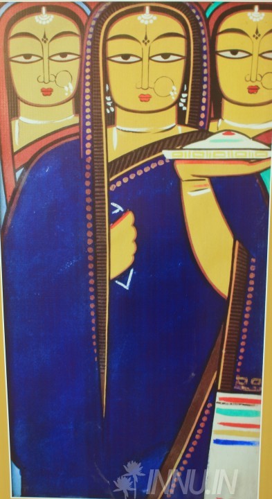 Buy Fine art painting Bride and two Companions by Artist Jamini Roy