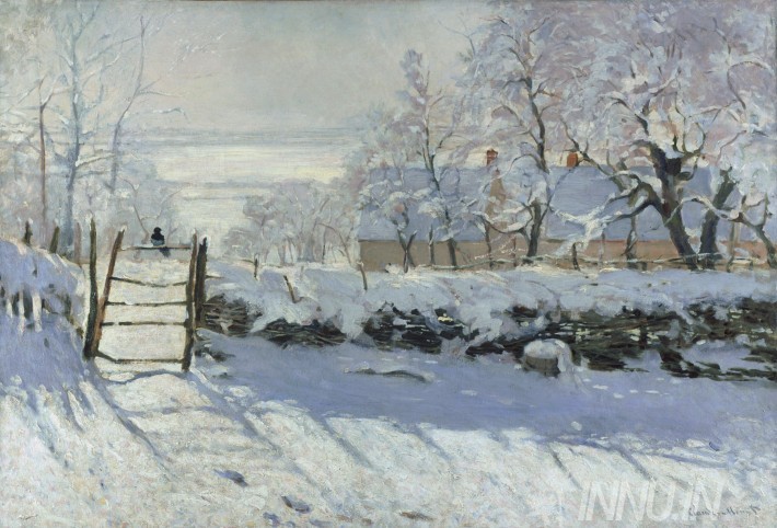 Buy Fine art painting The Magpie by Artist Claude Monet