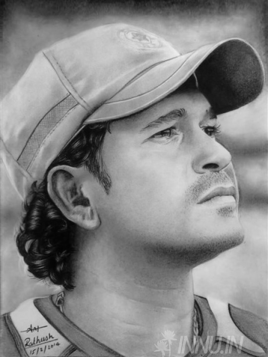 Sachin Tendulkar Sketch Using Pen  RAINBOW  The Colour of Life