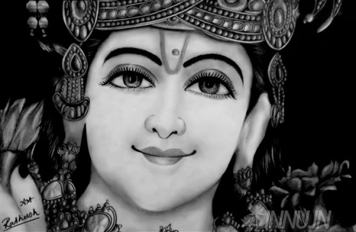 Krishna drawing hi-res stock photography and images - Alamy