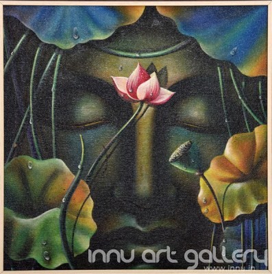 Buy Fine art painting Buddha Face by Artist Hari Kumar