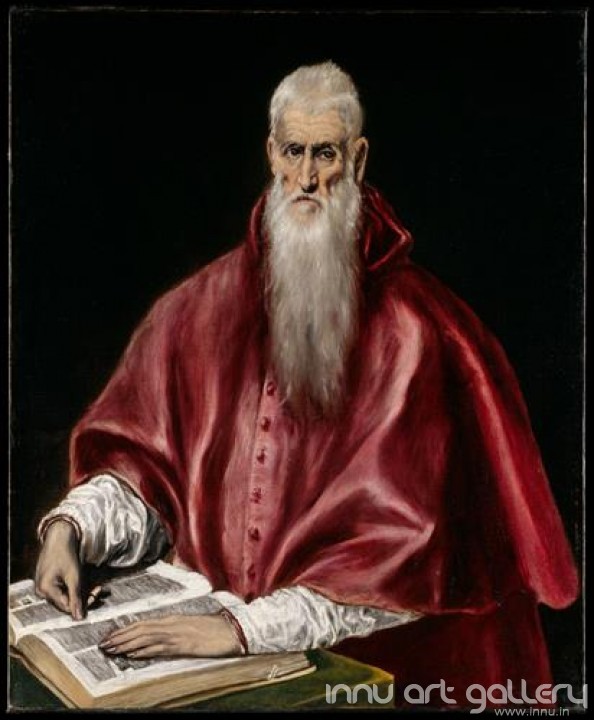 Buy Fine art painting St. Jerome as Cardinal by Artist El Greco