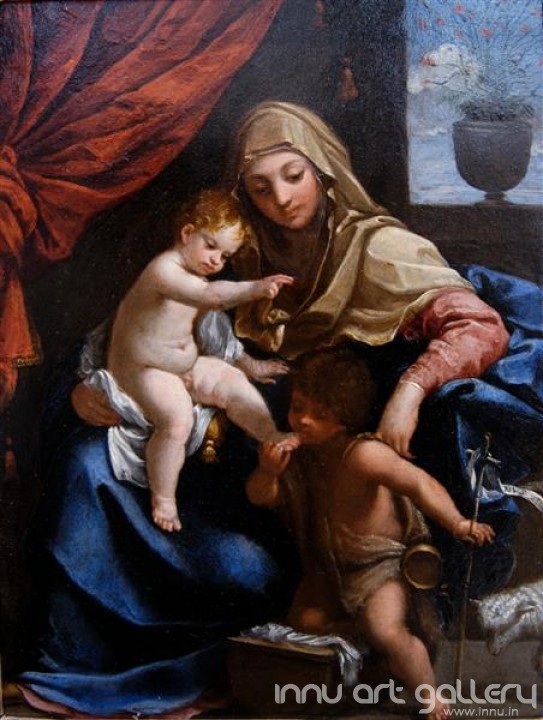 Buy Fine art painting Madonna with Child and St. John the Baptist by Artist Guido Reni
