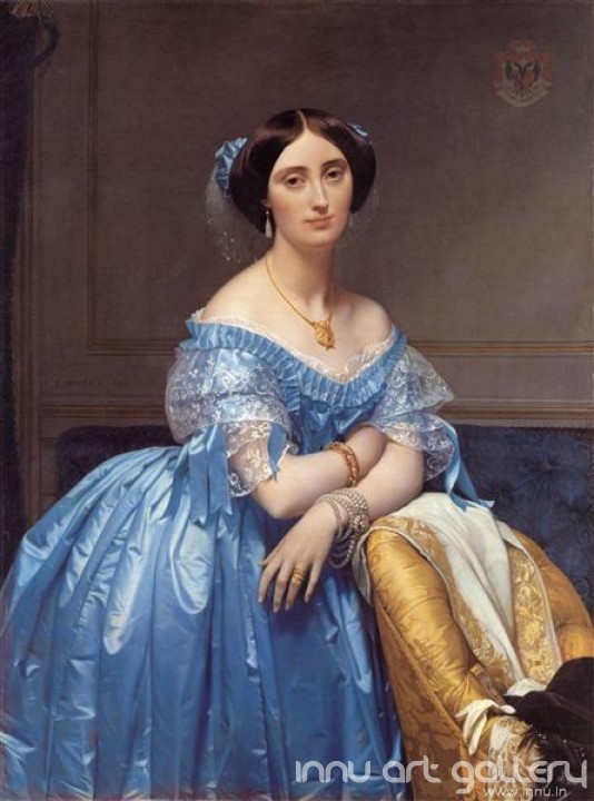 Buy Fine art painting Portrait of the Princesse de Broglie by Artist Jean Auguste Dominique Ingres