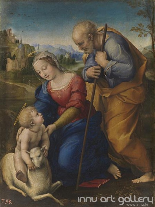 Buy Fine art painting The Holy Family with a Lamb (Family of Jesus) by Artist Raphael