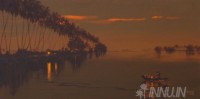 Fine art  - Beautiful Sunset by Artist Mopasang Valath