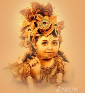 Fine art  - Lord Krishna playing flute 3 by Artist 