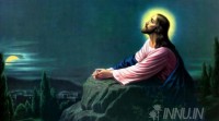 Fine art  - Jesus Christ praying to the father by Artist 