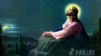 Fine art  - Jesus Christ praying to the father by Artist 