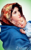 Fine art  - Mother Mary with child Jesus 4 by Artist 