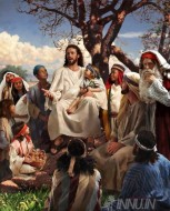 Fine art  - Sermon on the mount - Jesus teaching by Artist 