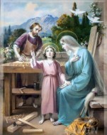 Fine art  - Joseph Mary & Jesus by Artist 