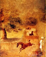 Fine art  - Horses by Artist Raja Ravi Varma