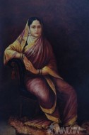 Fine art  - Maharani Chimnabai of Baroda by Artist Raja Ravi Varma