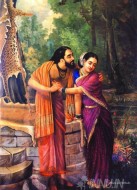 Fine art  - Arjuna and Subhadra by Artist Raja Ravi Varma