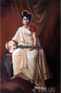 Fine art  - Malabar Lady 2 by Artist Raja Ravi Varma