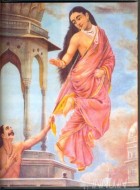 Fine art  - Urvashi and Pururavas by Artist Raja Ravi Varma