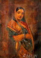 Fine art  - Royal Aunt by Artist Raja Ravi Varma