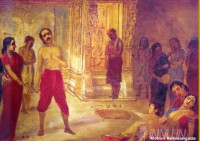 Fine art  - Mohini and Rugmangada by Artist Raja Ravi Varma