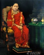 Fine art  - Princess Tarabai by Artist Raja Ravi Varma