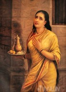 Fine art  - Draupadi in disguise by Artist Raja Ravi Varma