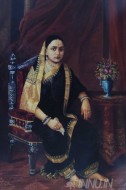 Fine art  - Maharani Chimanbai 2 by Artist Raja Ravi Varma