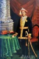 Fine art  - Sayajirao Gaekwad, Maharaja of Baroda by Artist Raja Ravi Varma