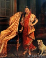 Fine art  - Princess Tharabai by Artist Raja Ravi Varma