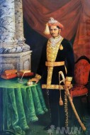 Fine art  - Maharaja Sayajirao Gaekwad III by Artist Raja Ravi Varma